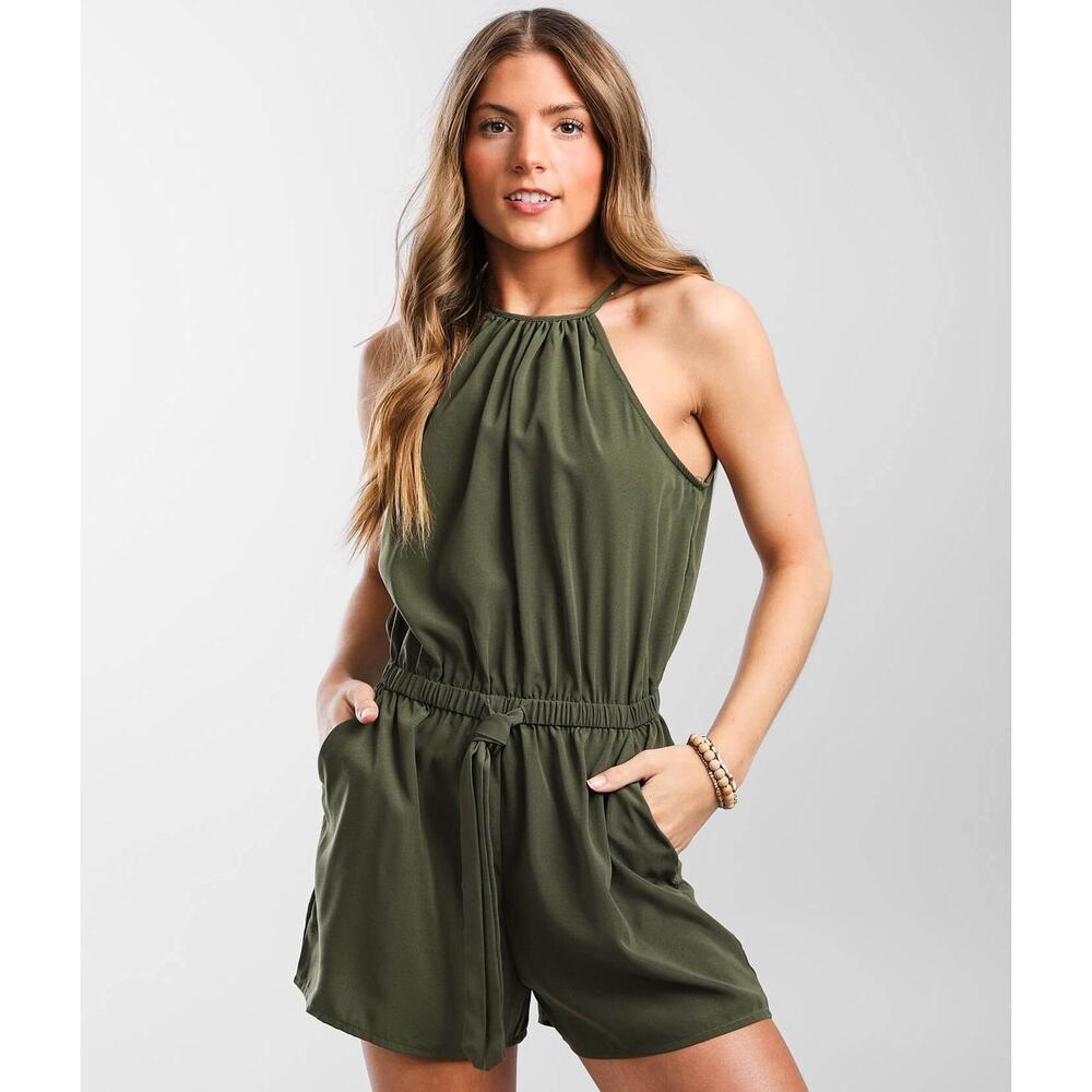 BeBop Woven High Neck Romper
